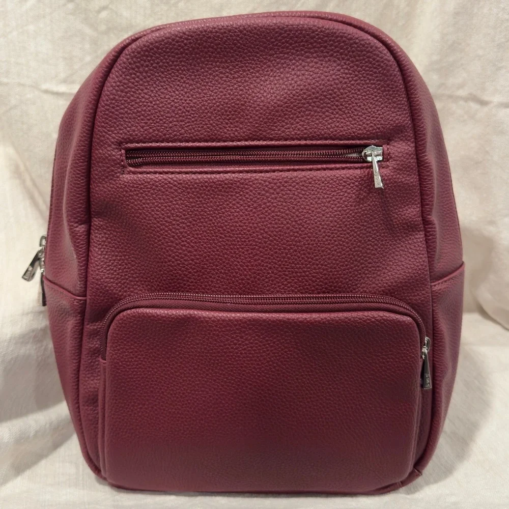 Jewell by Thirty-One Burgundy Vegan Leather Backpack Bag 128107‎ Burgundy
